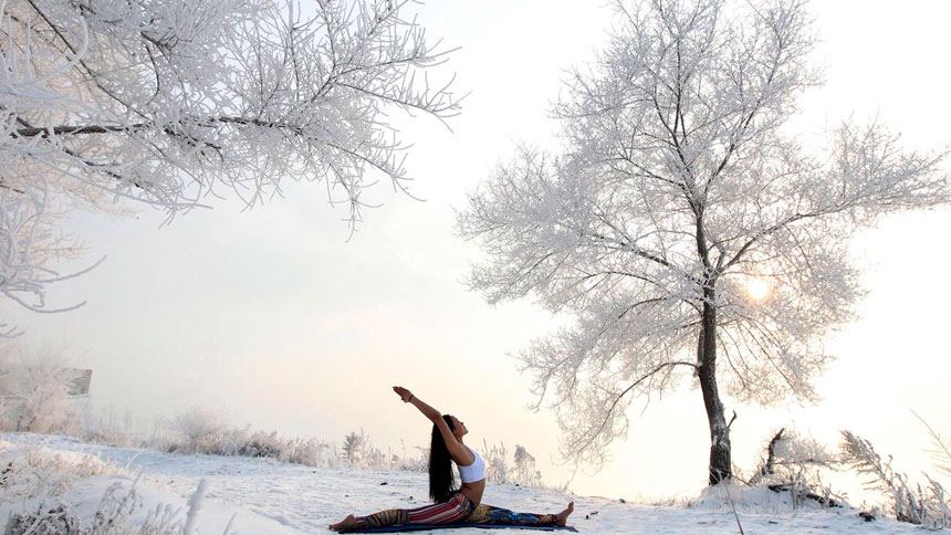 yoga hiver