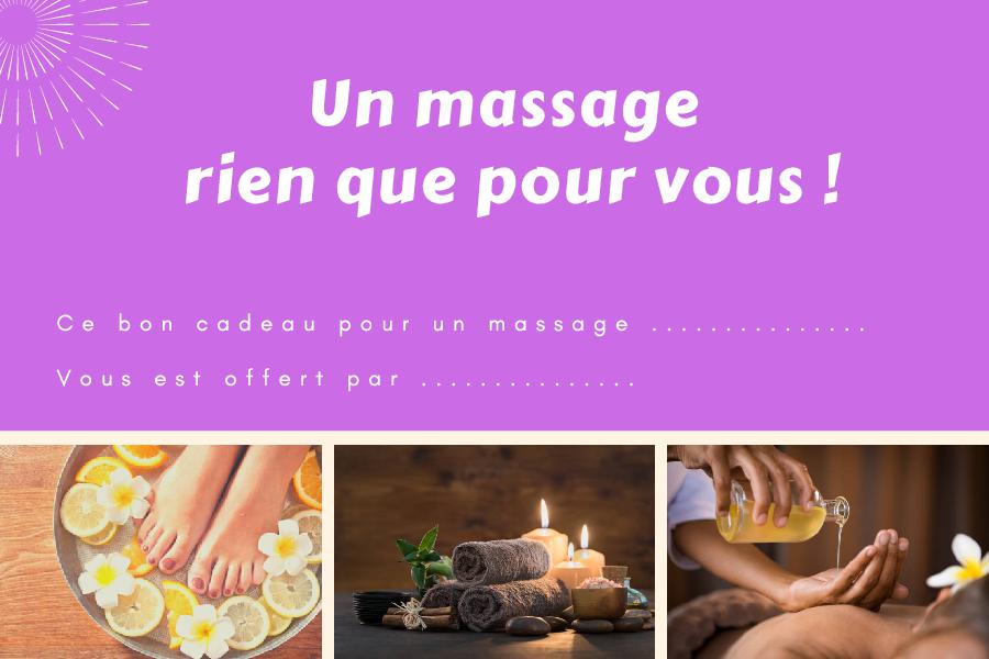 Bon cadeau massage